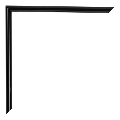 Annecy Plastique Cadre Photo 75x98cm Noir Brillant Detail Coin | Yourdecoration.fr