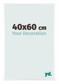 Aurora Aluminium Cadre Photo 40x60cm Blanc Brillant De Face Mesure | Yourdecoration.fr