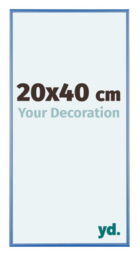 Austin Aluminium Cadre Photo 20x40cm Acier Blue De Face Mesure | Yourdecoration.fr