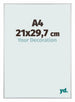 Austin Aluminium Cadre Photo 21x29 7cm A4 Argent Mat De Face Mesure | Yourdecoration.fr