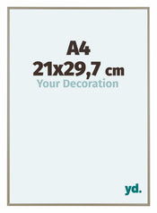 Austin Aluminium Cadre Photo 21x29 7cm A4 Champagne De Face Mesure | Yourdecoration.fr