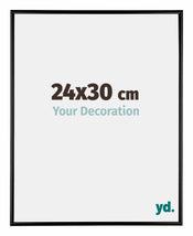 Austin Aluminium Cadre Photo 24x30cm Noir Brillant De Face Mesure | Yourdecoration.fr