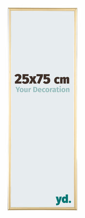 Austin Aluminium Cadre Photo 25x75cm Or Brillant De Face Mesure | Yourdecoration.fr