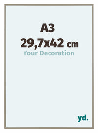 Austin Aluminium Cadre Photo 29 7x42cm A3 Champagne De Face Mesure | Yourdecoration.fr