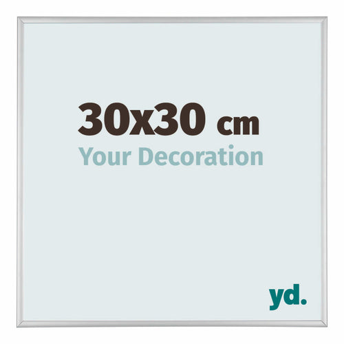 Austin Aluminium Cadre Photo 30x30cm Argent Mat De Face Mesure | Yourdecoration.fr