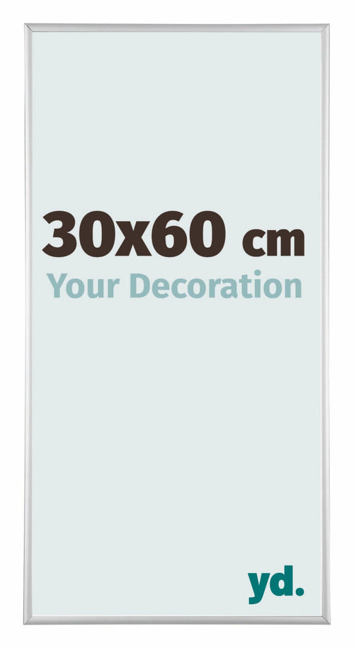 Austin Aluminium Cadre Photo 30x60cm Argent Mat De Face Mesure | Yourdecoration.fr