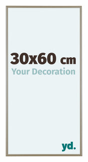 Austin Aluminium Cadre Photo 30x60cm Champagne De Face Mesure | Yourdecoration.fr