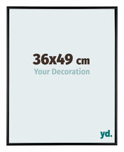 Austin Aluminium Cadre Photo 36x49cm Noir Brillant De Face Mesure | Yourdecoration.fr