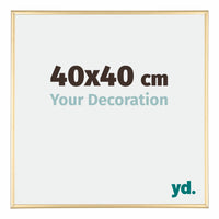 Austin Aluminium Cadre Photo 40x40cm Or Brillant De Face Mesure | Yourdecoration.fr