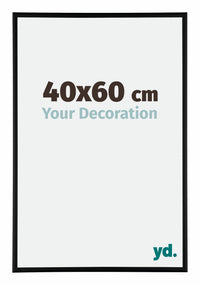 Austin Aluminium Cadre Photo 40x60cm Noir Mat De Face Mesure | Yourdecoration.fr