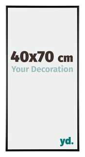 Austin Aluminium Cadre Photo 40x70cm Noir Brillant De Face Mesure | Yourdecoration.fr