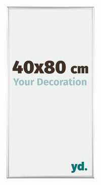 Austin Aluminium Cadre Photo 40x80cm Argent Brillant De Face Mesure | Yourdecoration.fr