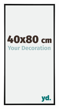 Austin Aluminium Cadre Photo 40x80cm Noir Mat De Face Mesure | Yourdecoration.fr