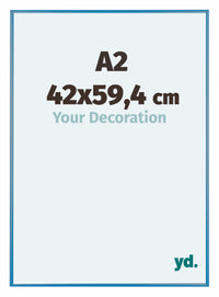 Austin Aluminium Cadre Photo 42x59 4cm A2 Acier Blue De Face Mesure | Yourdecoration.fr