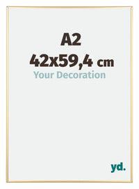 Austin Aluminium Cadre Photo 42x59 4cm A2 Or Brillant De Face Mesure | Yourdecoration.fr