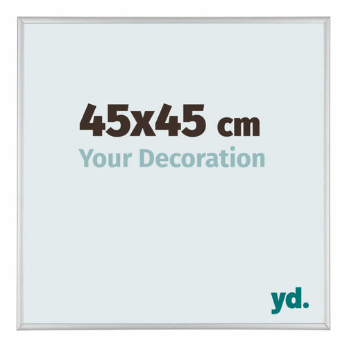 Austin Aluminium Cadre Photo 45x45cm Argent Mat De Face Mesure | Yourdecoration.fr