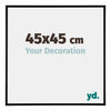 Austin Aluminium Cadre Photo 45x45cm Noir Mat De Face Mesure | Yourdecoration.fr