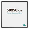 Austin Aluminium Cadre Photo 50x50cm Noir Mat De Face Mesure | Yourdecoration.fr