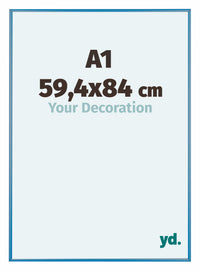 Austin Aluminium Cadre Photo 59 4x84cm A1 Acier Blue De Face Mesure | Yourdecoration.fr