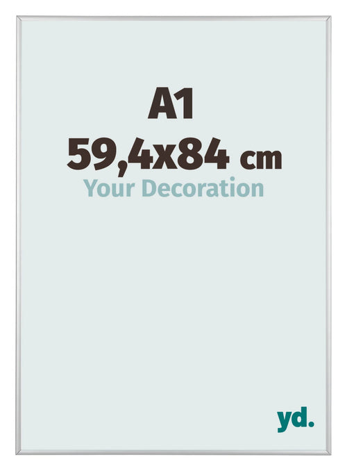 Austin Aluminium Cadre Photo 59 4x84cm A1 Argent Mat De Face Mesure | Yourdecoration.fr
