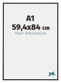 Austin Aluminium Cadre Photo 59 4x84cm A1 Noir Mat De Face Mesure | Yourdecoration.fr