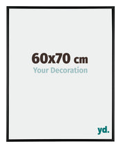 Austin Aluminium Cadre Photo 60x70cm Noir Brillant De Face Mesure | Yourdecoration.fr