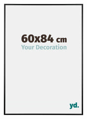 Austin Aluminium Cadre Photo 60x84cm Noir Brillant De Face Mesure | Yourdecoration.fr