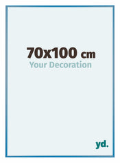 Austin Aluminium Cadre Photo 70x100cm Acier Blue De Face Mesure | Yourdecoration.fr