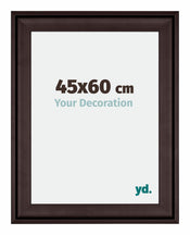 Birmingham Bois Cadre Photo 45x60cm Brun De face Mesure | Yourdecoration.fr