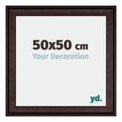 Birmingham Bois Cadre Photo 50x50cm Brun De face Mesure | Yourdecoration.fr