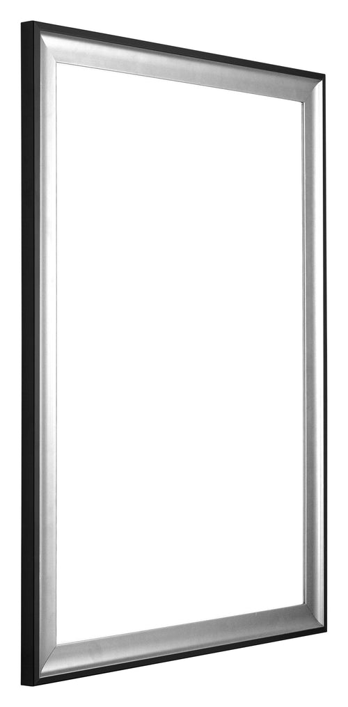 Birmingham Bois Cadre Photo 70x100cm Noir Argent Poli De face Oblique | Yourdecoration.fr