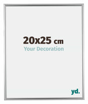 Bordeaux Plastique Cadre Photo 20x25cm Argent De face Mesure | Yourdecoration.fr
