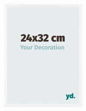 Bordeaux Plastique Cadre Photo 24x32cm Blanc Brillant De Face Mesure | Yourdecoration.fr