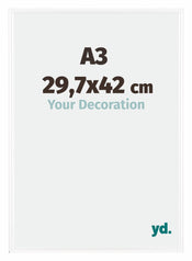 Bordeaux Plastique Cadre Photo 29 7x42cm A3 Blanc Brillant De face Mesure | Yourdecoration.fr