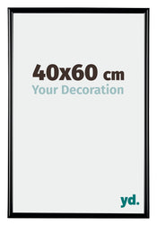 Bordeaux Plastique Cadre Photo 40x60cm Noir Très Brillant De face Mesure | Yourdecoration.fr