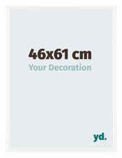 Bordeaux Plastique Cadre Photo 46x61cm Blanc Brillant De Face Mesure | Yourdecoration.fr