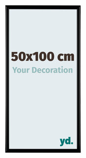 Bordeaux Plastique Cadre Photo 50x100cm Noir Mat De Face Mesure | Yourdecoration.fr