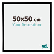 Bordeaux Plastique Cadre Photo 50x50cm Noir Mat De face Mesure | Yourdecoration.fr