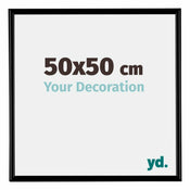Bordeaux Plastique Cadre Photo 50x50cm Noir Mat De face Mesure | Yourdecoration.fr