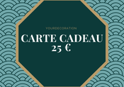 Carte cadeau d’une valeur de 25 €