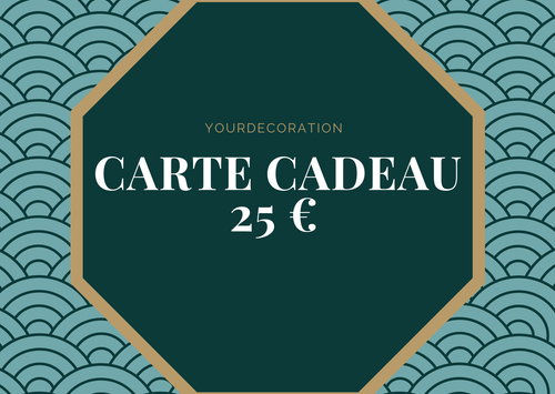 Carte cadeau d’une valeur de 25 €