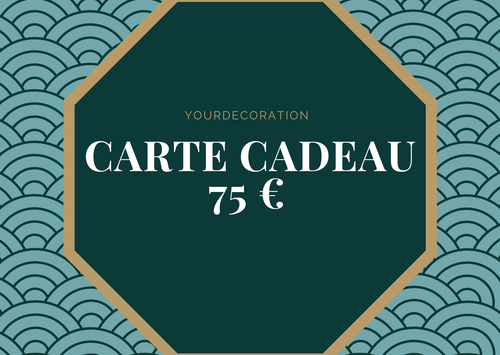 Carte cadeau d’une valeur de 75 €