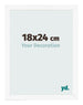Cadre Photo 18x24 cm Blanc Mat MDF Bologna De Face Mesure | Yourdecoration.fr