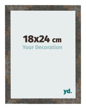 Cadre Photo 18x24 cm Metal Oxyde MDF Bologna De Face Mesure | Yourdecoration.fr