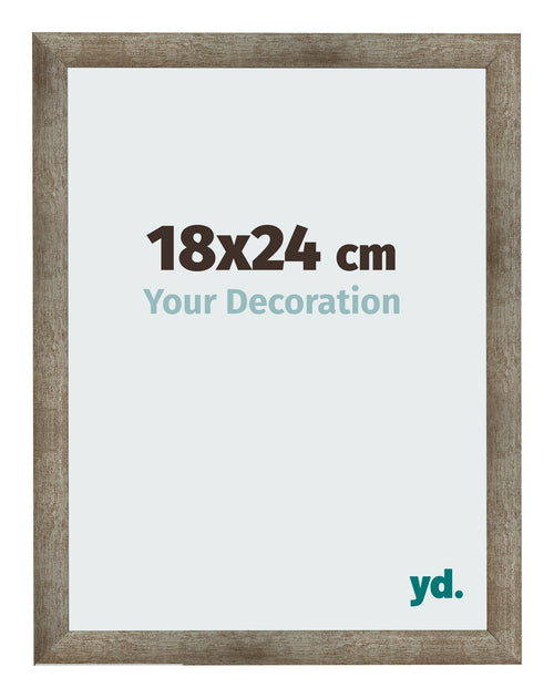Cadre Photo 18x24 cm Metal Vintage MDF Bologna De Face Mesure | Yourdecoration.fr
