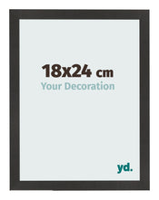 Cadre Photo 18x24 cm Noir Mat MDF Bologna De Face Mesure | Yourdecoration.fr