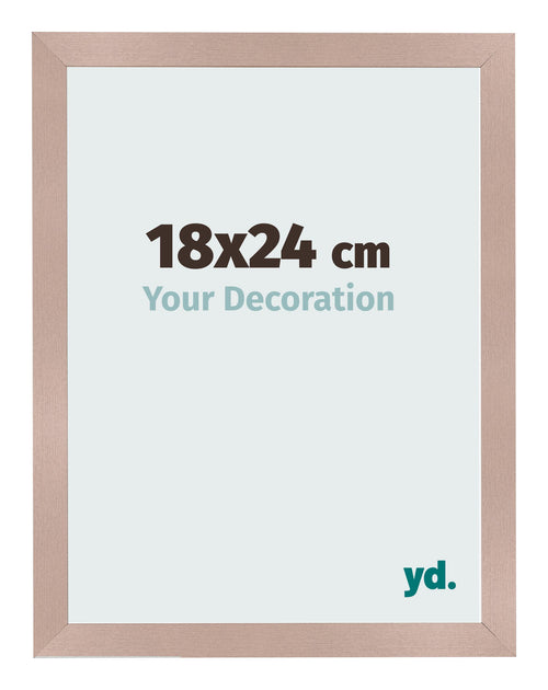 Cadre Photo 18x24 cm Rose Ancien MDF Bologna De Face Mesure | Yourdecoration.fr