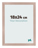 Cadre Photo 18x24 cm Rose Ancien MDF Bologna De Face Mesure | Yourdecoration.fr
