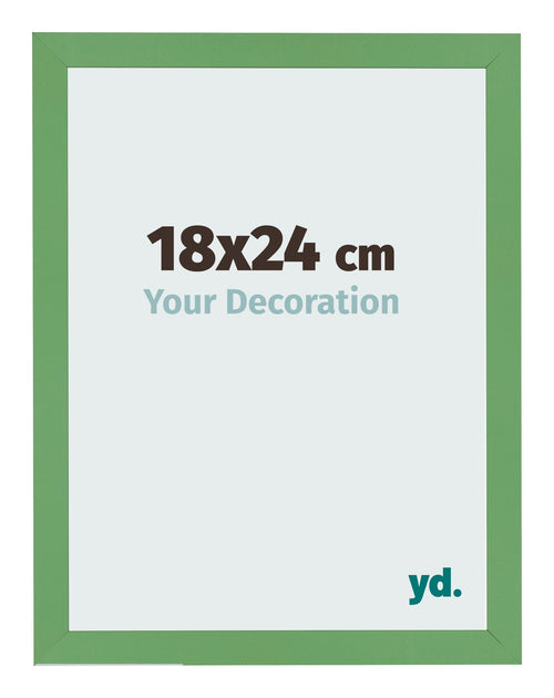 Cadre Photo 18x24 cm Vert MDF Bologna De Face Mesure | Yourdecoration.fr