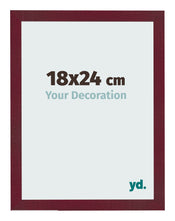Cadre Photo 18x24 cm Vin Rouge Patine MDF Bologna De Face Mesure | Yourdecoration.fr